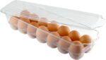 Egg Holder for Refrigerator with Lid – Clear Plastic Egg Storage Container for 14 Eggs, Stackable Fridge Organizer Tray for Fresh Egg Storage, BPA-Free Bin
